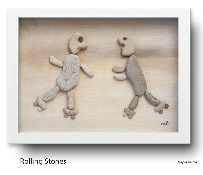 cuadro de piedras no disponible: Rolling stones Mayka Kaima
