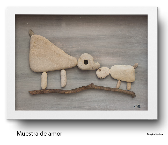 cuadro de piedras en venta: Muestra de amor Mayka Kaima