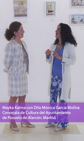 Con Mónica Molina Consejala de Cultura de Pozuelo de Alarcón Expo Sala Volturno
