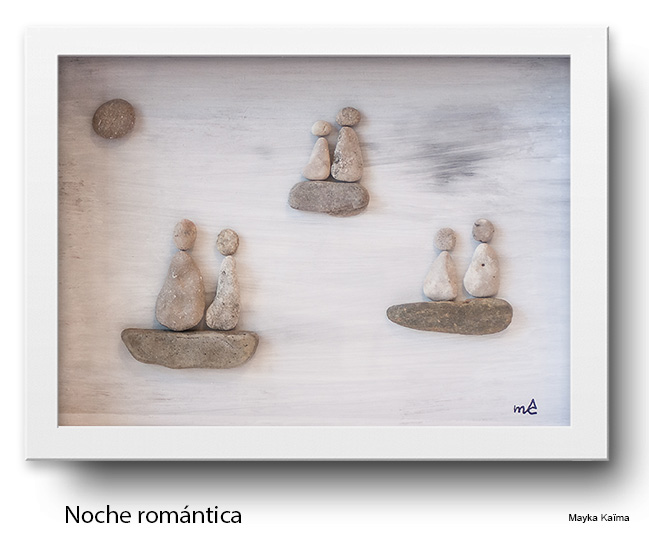cuadro de piedras en venta: Noche romántica Mayka Kaima
