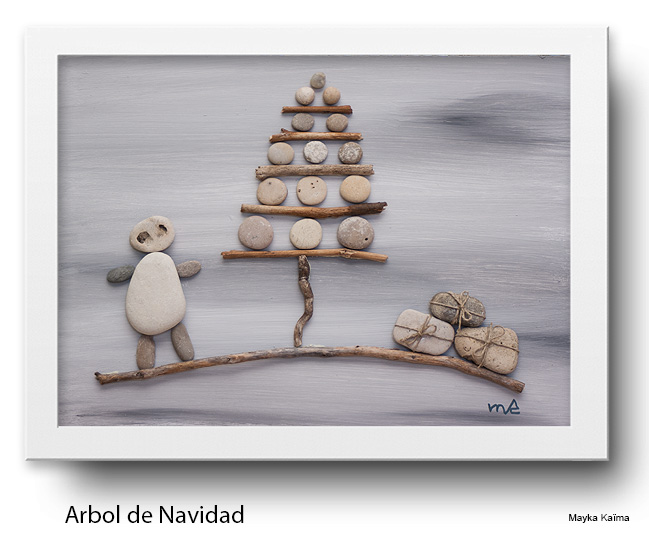 cuadro de piedras en venta: Árbol de Navidad Mayka Kaima