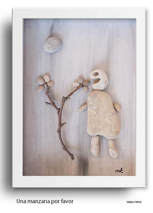 cuadro de piedras en venta: Una manzana por favor Mayka Kaima