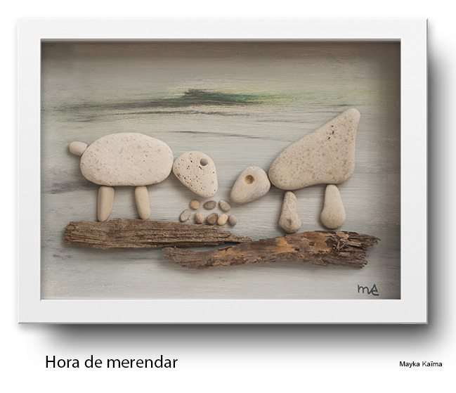 cuadro de piedras en venta: Hora de Merendar Mayka Kaima
