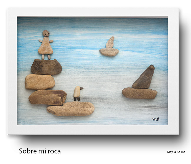 cuadro de piedras en venta: Sobre mi roca Mayka Kaima
