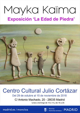 Cartel expo centro cultural Julio Cortezar Madrid 2018