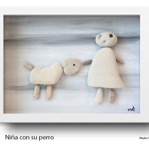 "Niña con su perro"