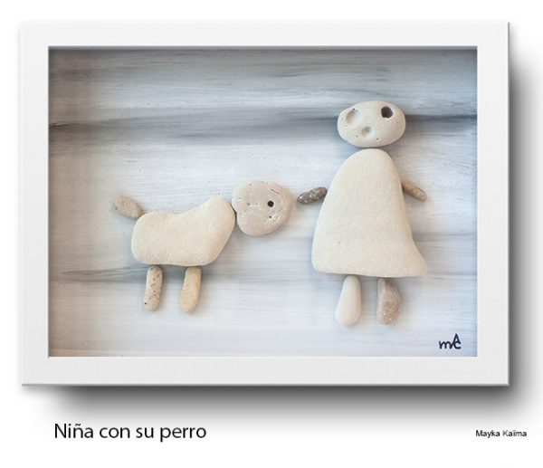 "Niña con su perro"