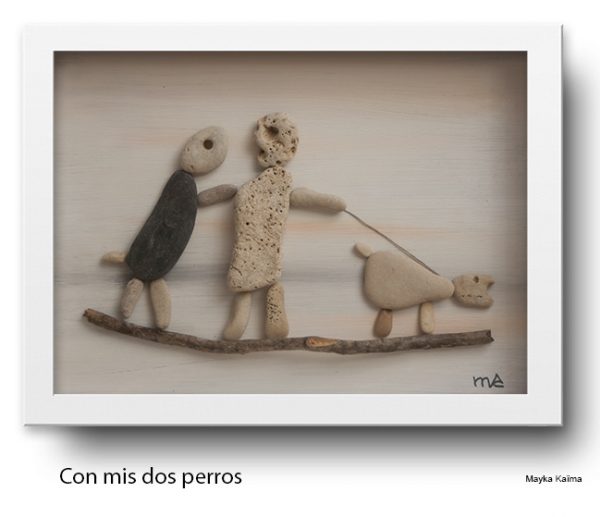 "Con mis dos perros"